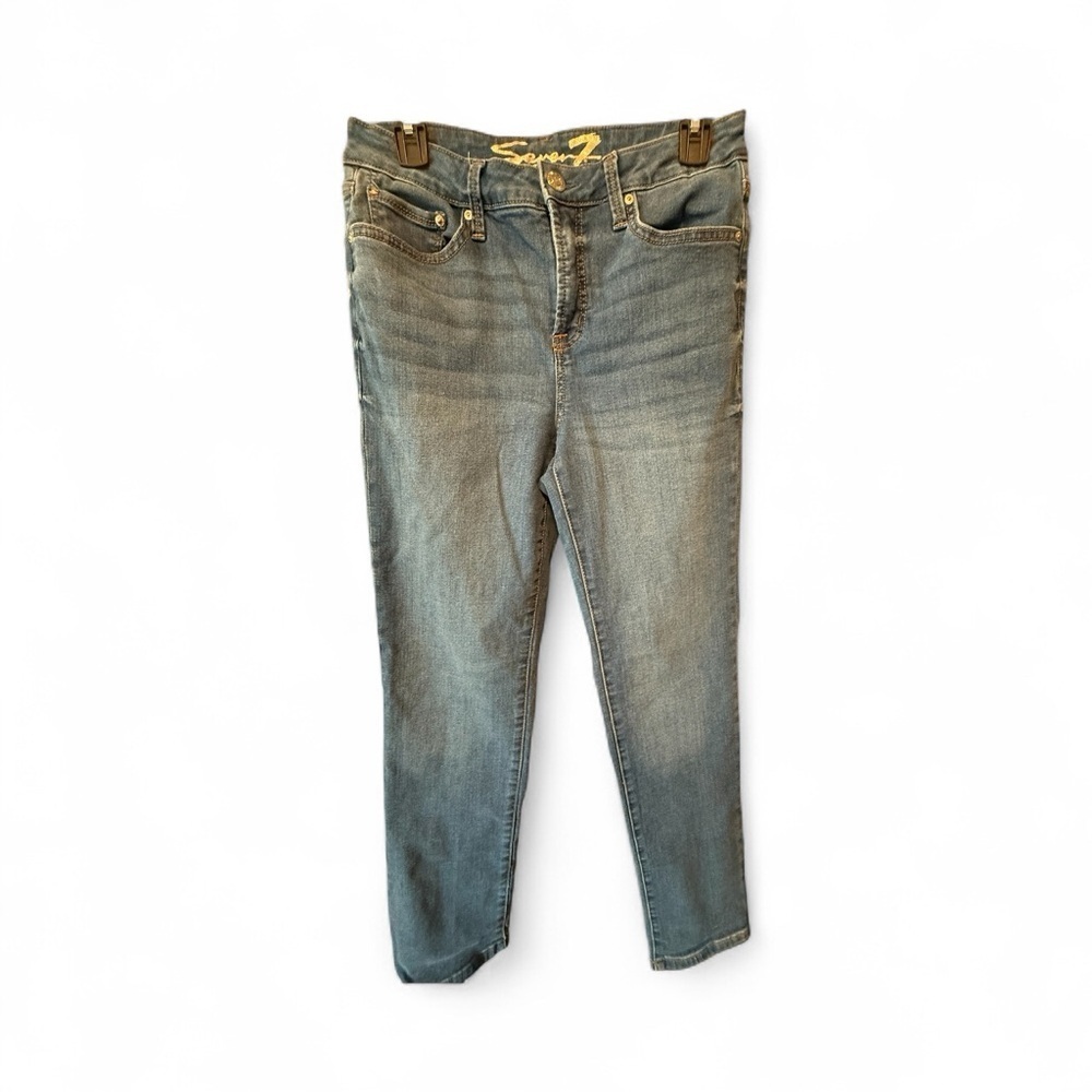 Seven7 High Rise Vintage Straight Jeans | Size 8, 40” Inseam